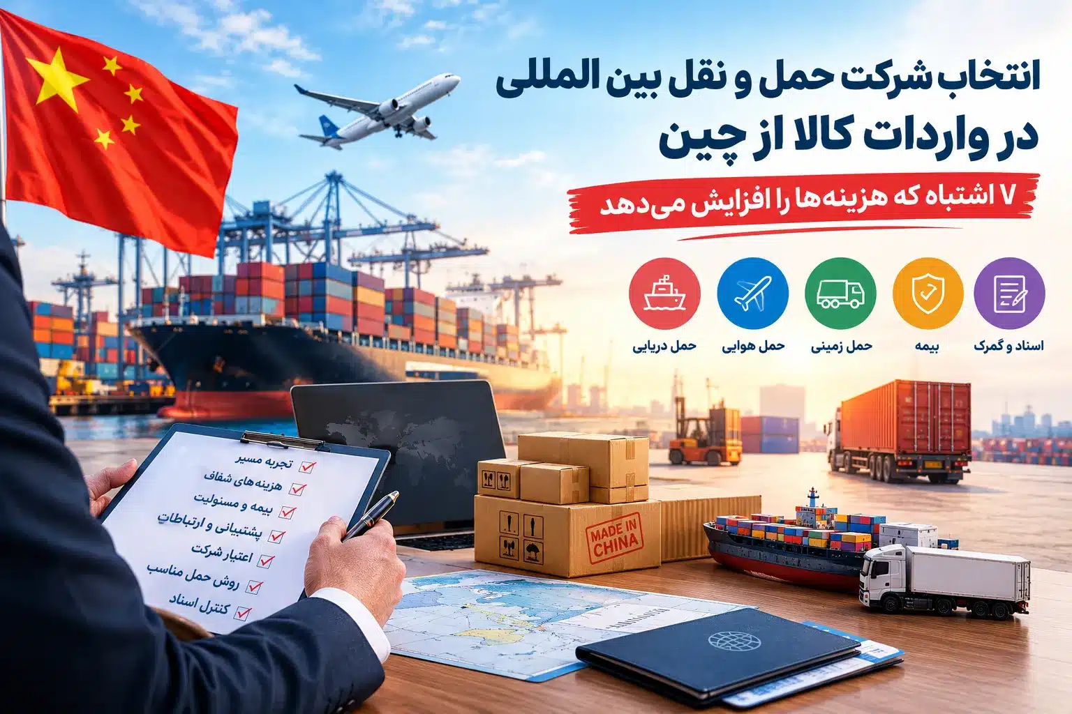 انتخاب شرکت حمل و نقل بین المللی برای واردات کالا از چین